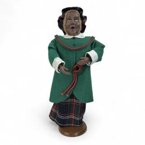 Vintage Christmas Caroler Woman Doll Figurine 14"